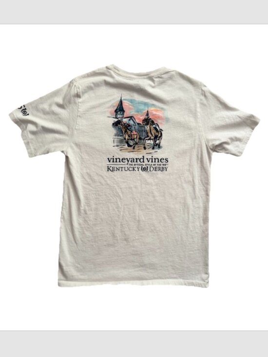 Vineyard Vines x Kentucky Derby 150th Anniversary Pocket Tee – Boys XL (18) NWOT - Picture 1 of 7